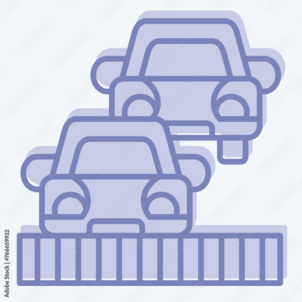 Obraz premium Icon Start Line. related to Racing symbol. two tone style. simple design editable. simple illustration