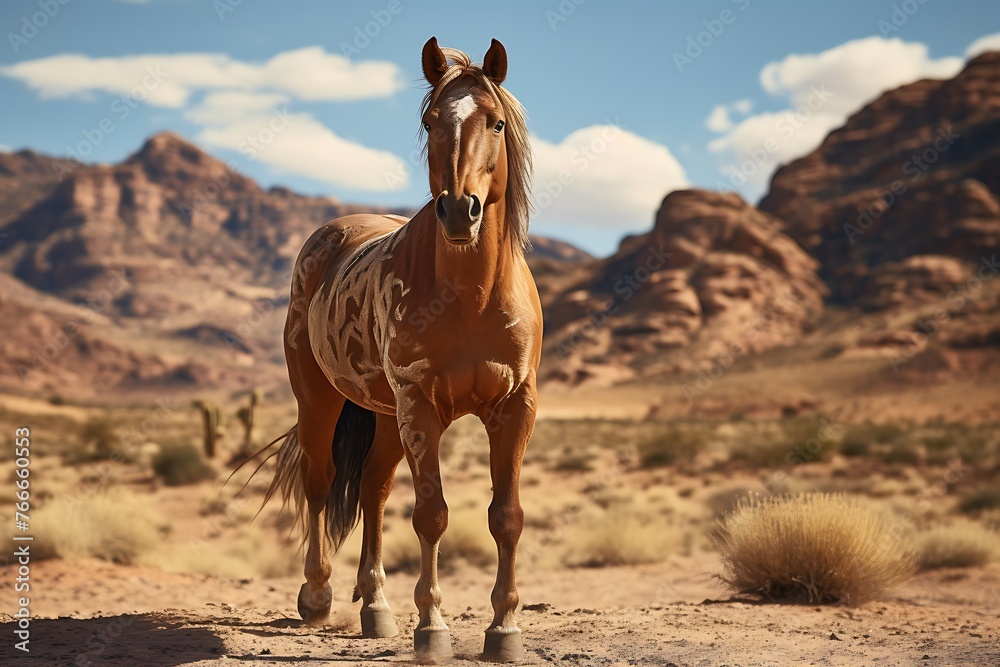 Horse in Monument Valley, Arizona, United States of America. Horse in Monument Valley, Arizona, United States of America.