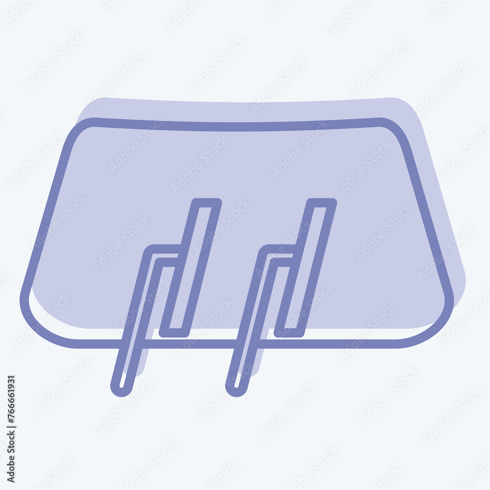 Icon Wiper. related to Spare Parts symbol. two tone style. simple design editable. simple illustration Icon Wiper. related to Spare Parts symbol. two tone style. simple design editable. simple illustration