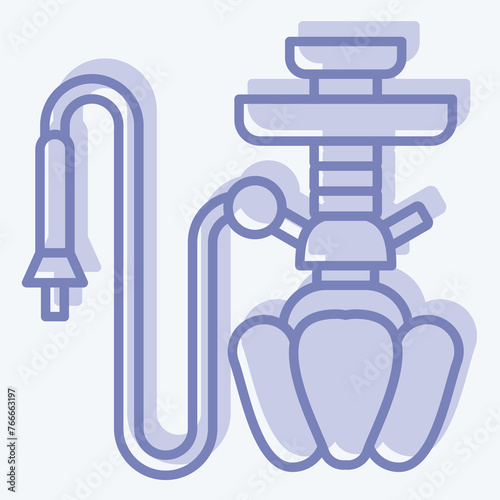 Icon Hookah. related to Saudi Arabia symbol. two tone style. simple design editable. simple illustration