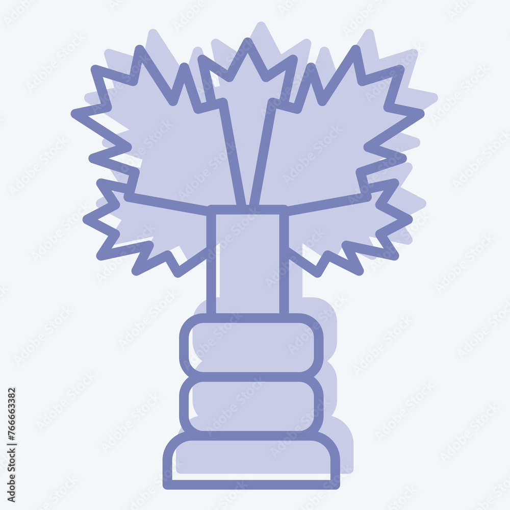 Icon Palm. related to Saudi Arabia symbol. two tone style. simple design editable. simple illustration Icon Palm. related to Saudi Arabia symbol. two tone style. simple design editable. simple illustration