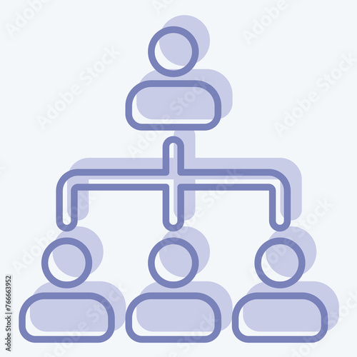 Icon Organization. related to Business Analysis symbol. two tone style simple design editable. simple illustration