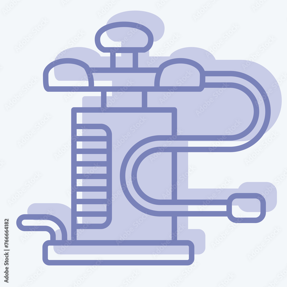 Icon Air Pump. related to Camping symbol. two tone style. simple design editable. simple illustration Icon Air Pump. related to Camping symbol. two tone style. simple design editable. simple illustration