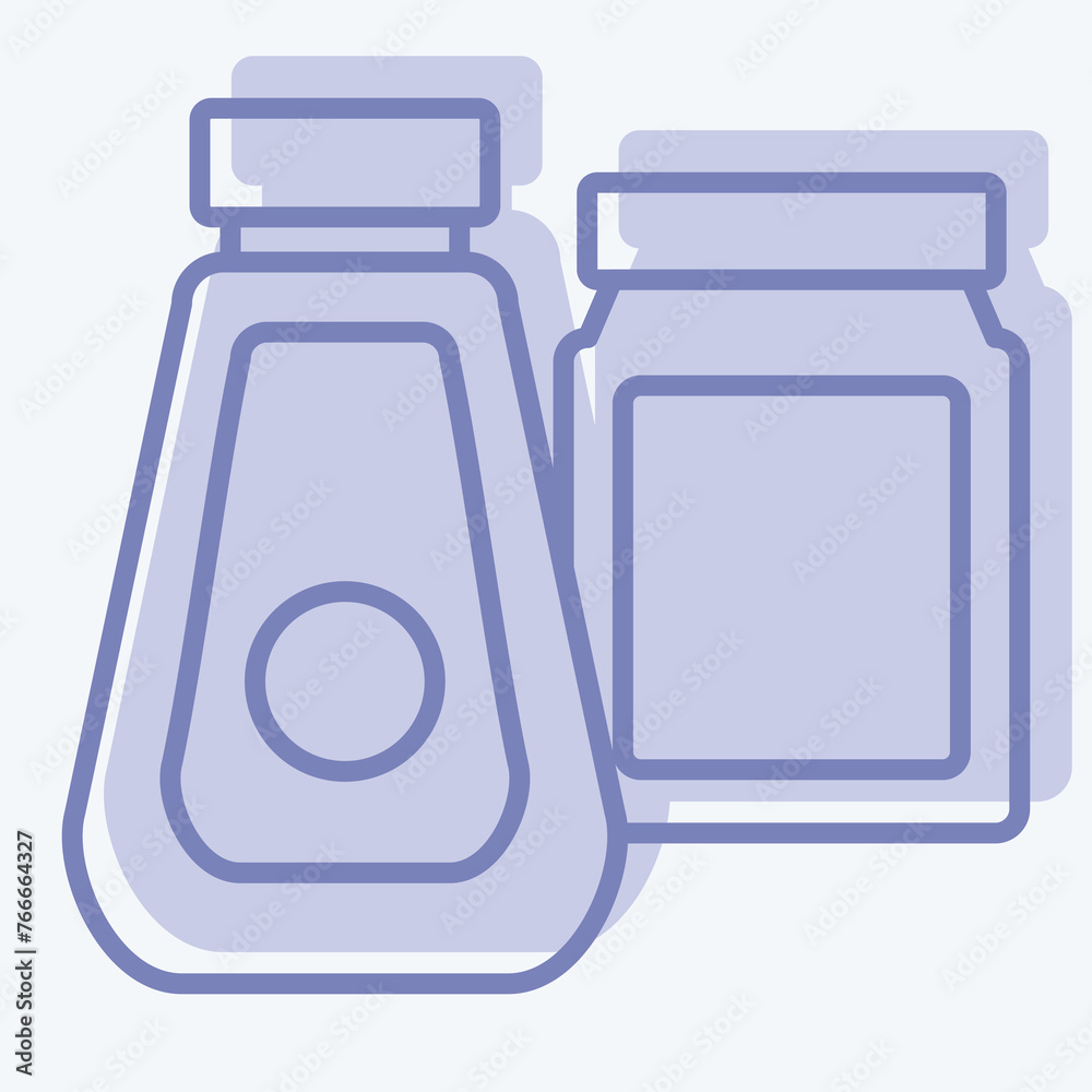 Icon Seasonings. related to Camping symbol. two tone style. simple design editable. simple illustration Icon Seasonings. related to Camping symbol. two tone style. simple design editable. simple illustration