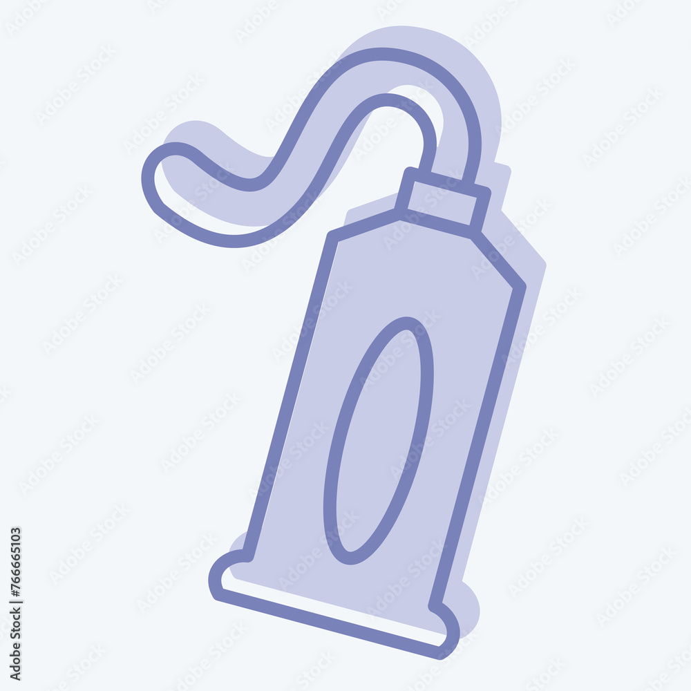 Icon Toothpaste. related to Bathroom symbol. two tone style. simple design editable. simple illustration Icon Toothpaste. related to Bathroom symbol. two tone style. simple design editable. simple illustration