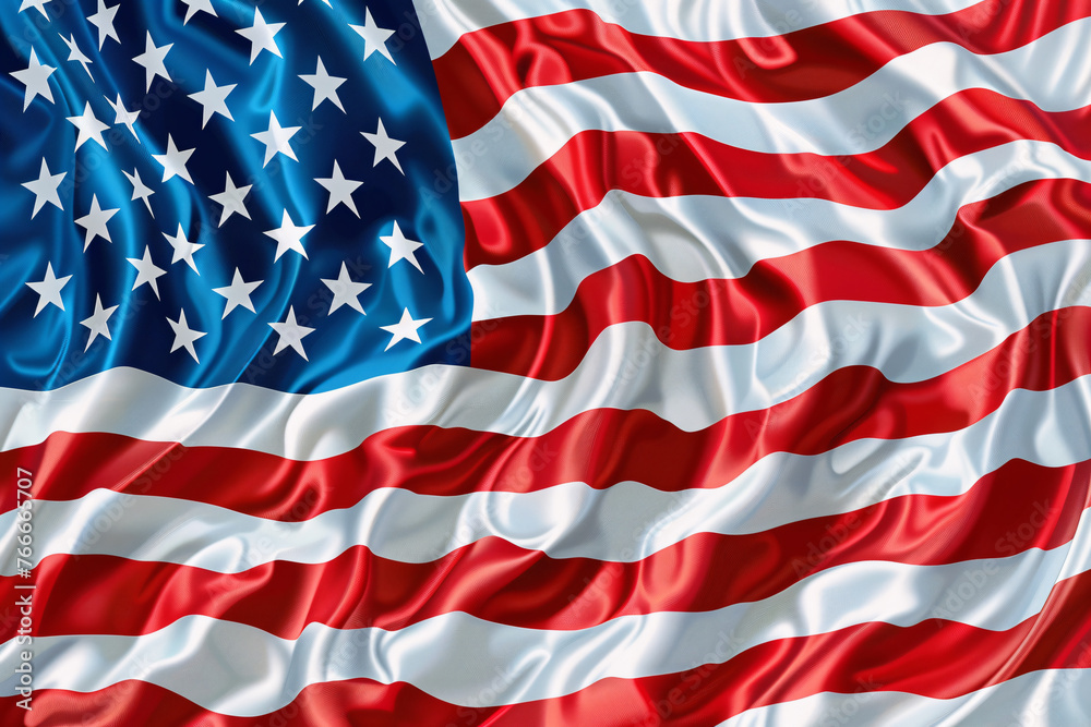 Fototapeta premium American Wave Flag