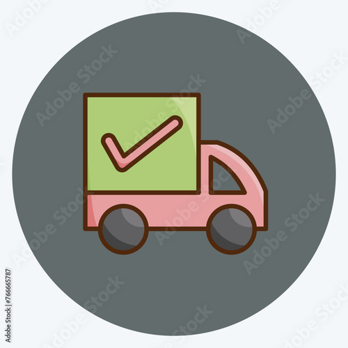 Icon Shipment. suitable for education symbol. flat style. simple design editable. design template vector. simple illustration