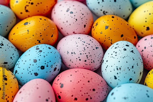 Colorful Easter eggs background - generative ai