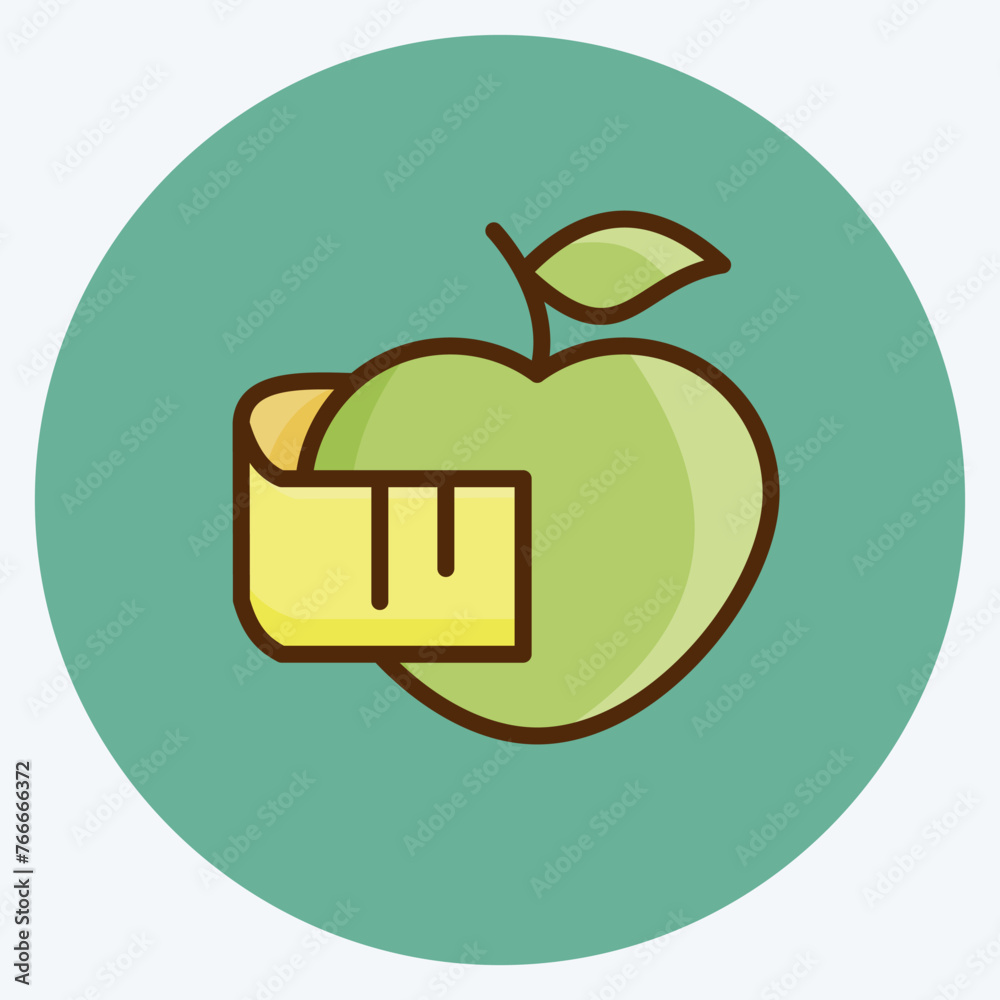Icon Eco Food. suitable for education symbol. flat style. simple design editable. design template vector. simple illustration Icon Eco Food. suitable for education symbol. flat style. simple design editable. design template vector. simple illustration