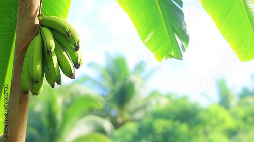 green bananas forest Generative AI