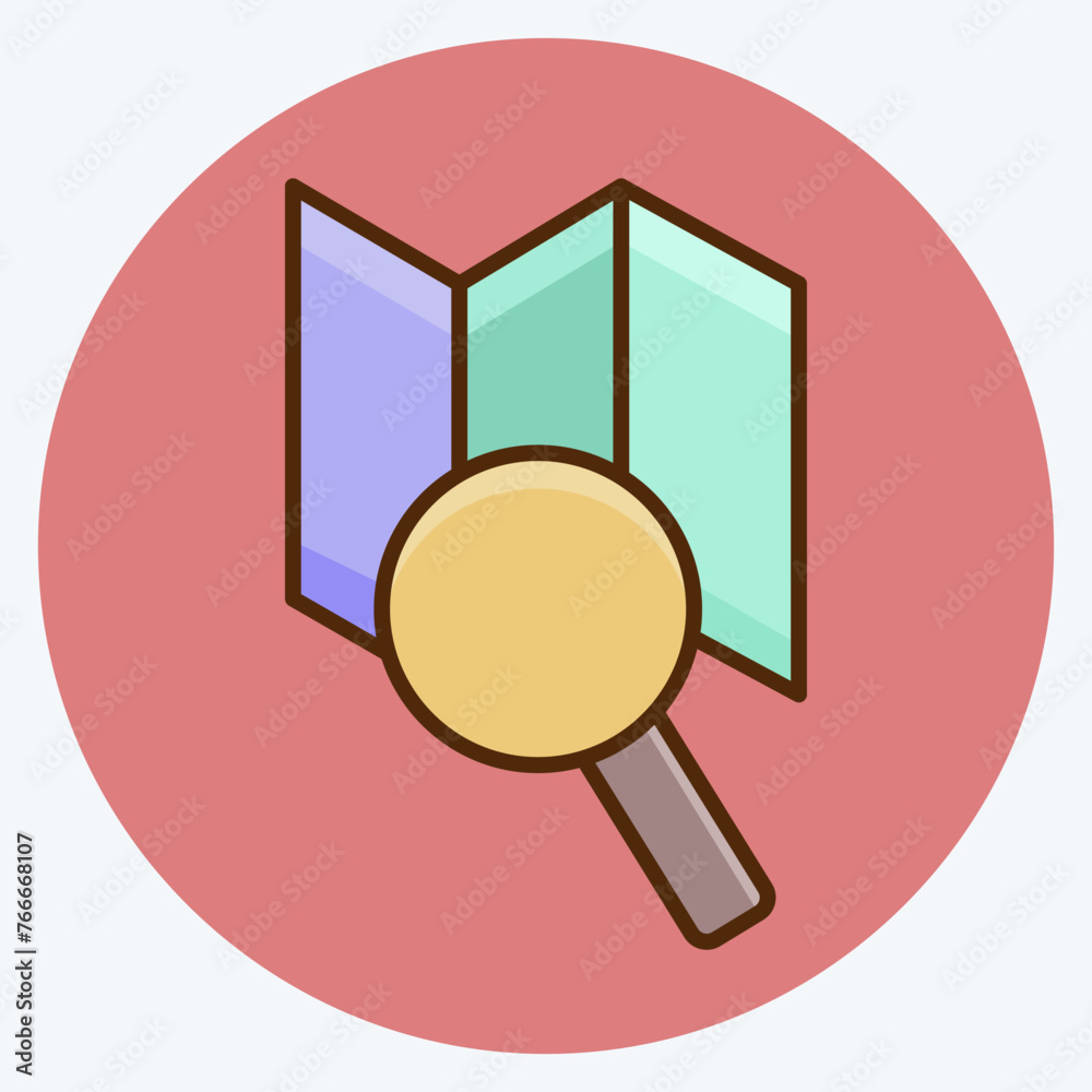 Icon Map. suitable for education symbol. flat style. simple design editable. design template vector. simple illustration Icon Map. suitable for education symbol. flat style. simple design editable. design template vector. simple illustration