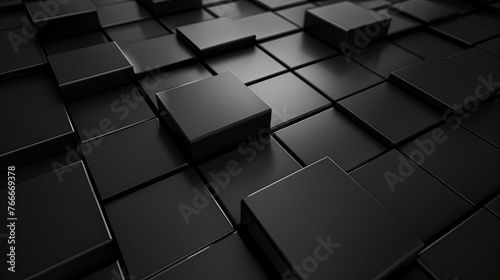 A digital black background created from a vector grid texture composed of squares, offering a sleek and modern look