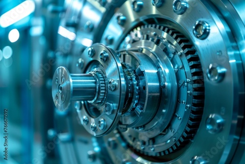 Close-up of a digital vault locking mechanism symbolizing secure data masking and storage