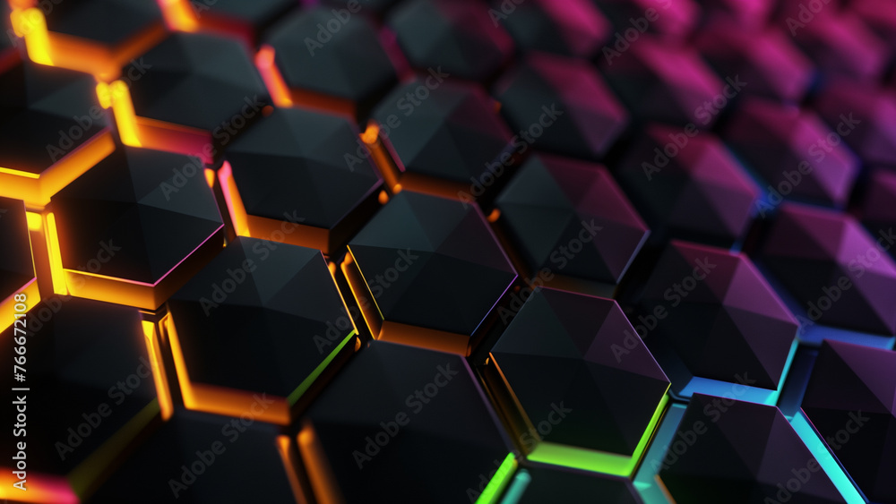 The Hexagonal Matrix: A Journey through Gradient Light Lines The Hexagonal Matrix: A Journey through Gradient Light Lines