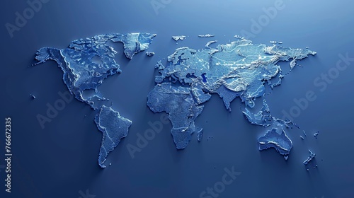 Minimalist world map showing international water-sharing agreements