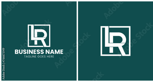 LR Monogram logo, Two letters L and R Luxury, simple, stylish and elegant LR logo design