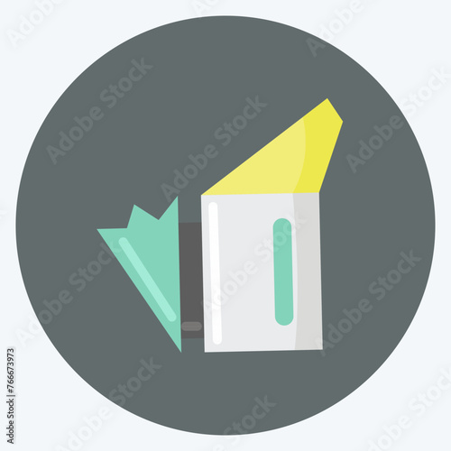 Icon Apiary Smoker. suitable for Bee Farm. Flat Style. simple design editable. design template vector. simple illustration