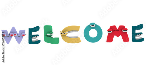 фотографія Welcome PNG, Transparent Welcome Logo, Welcome With Alphabet lore