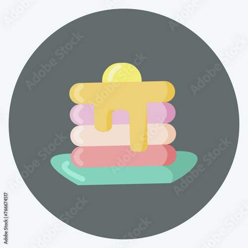 Icon Pancake. suitable for Bee Farm. Flat Style. simple design editable. design template vector. simple illustration