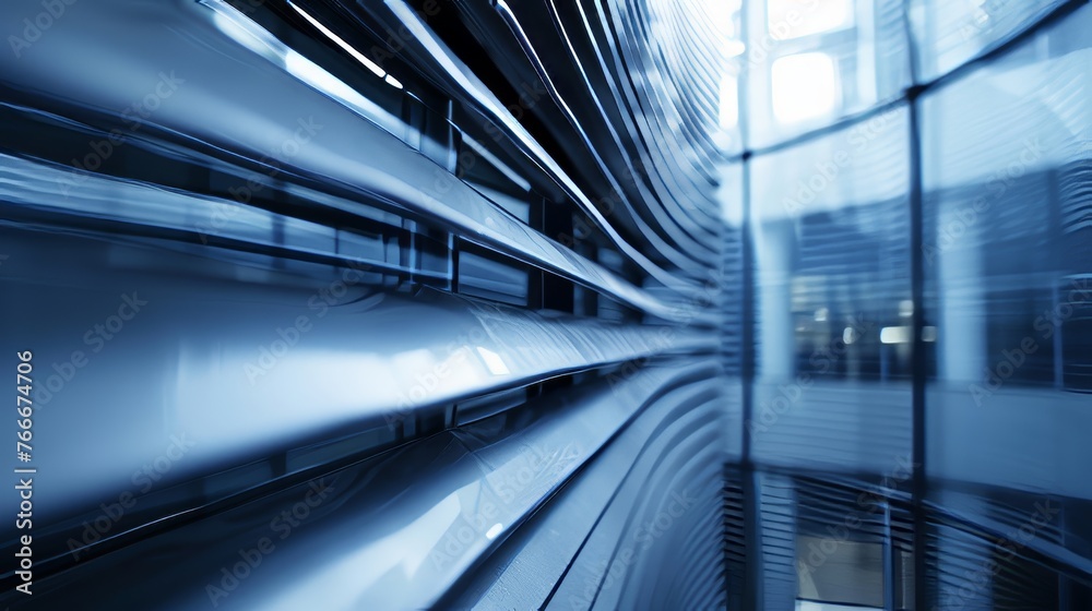 Fototapeta premium The dynamic lines of a macro shot of a corporate campus AI generated illustration