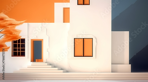 Abstract modern architecture, minimalist style