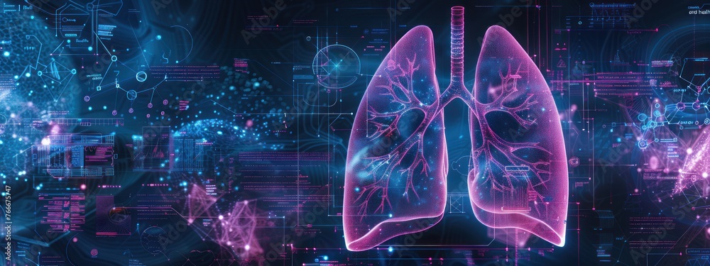 image of female lungs - obrazy, fototapety, plakaty 