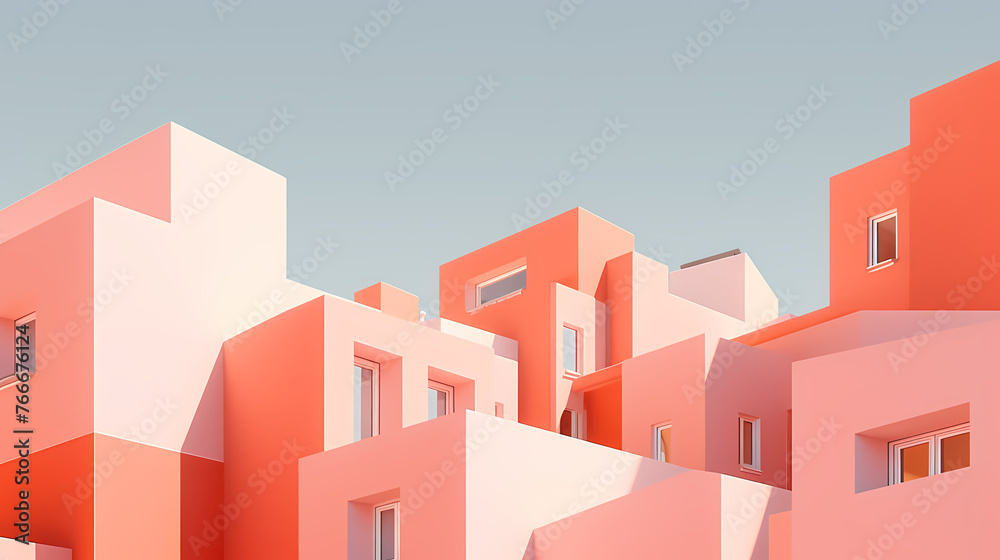 Abstract modern architecture, minimalist style Abstract modern architecture, minimalist style