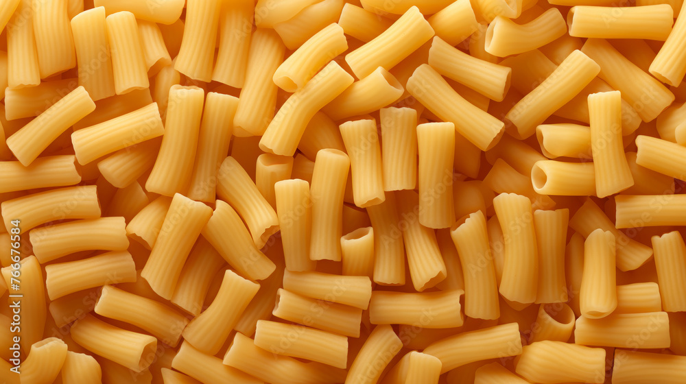 Texture of pasta, monotonous traditional for cooking and recipe concepts, shape top view close up - obrazy, fototapety, plakaty 