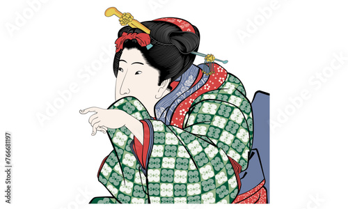 国貞　浮世人精天眼鏡のイメージイラスト