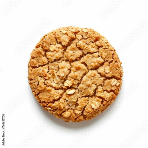 Wallpaper Mural Crispy Oatmeal Cookie Isolated on White Background. Generative ai Torontodigital.ca