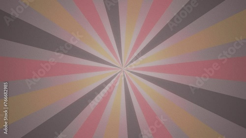 sunburst rays animated spin rotation stripes background texture design loop yellow pink black fade gradient ribbons flag tent circus maypole photo