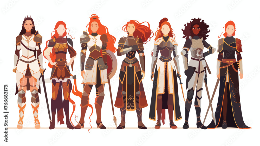 Young girl commander redhead squad fantasy 