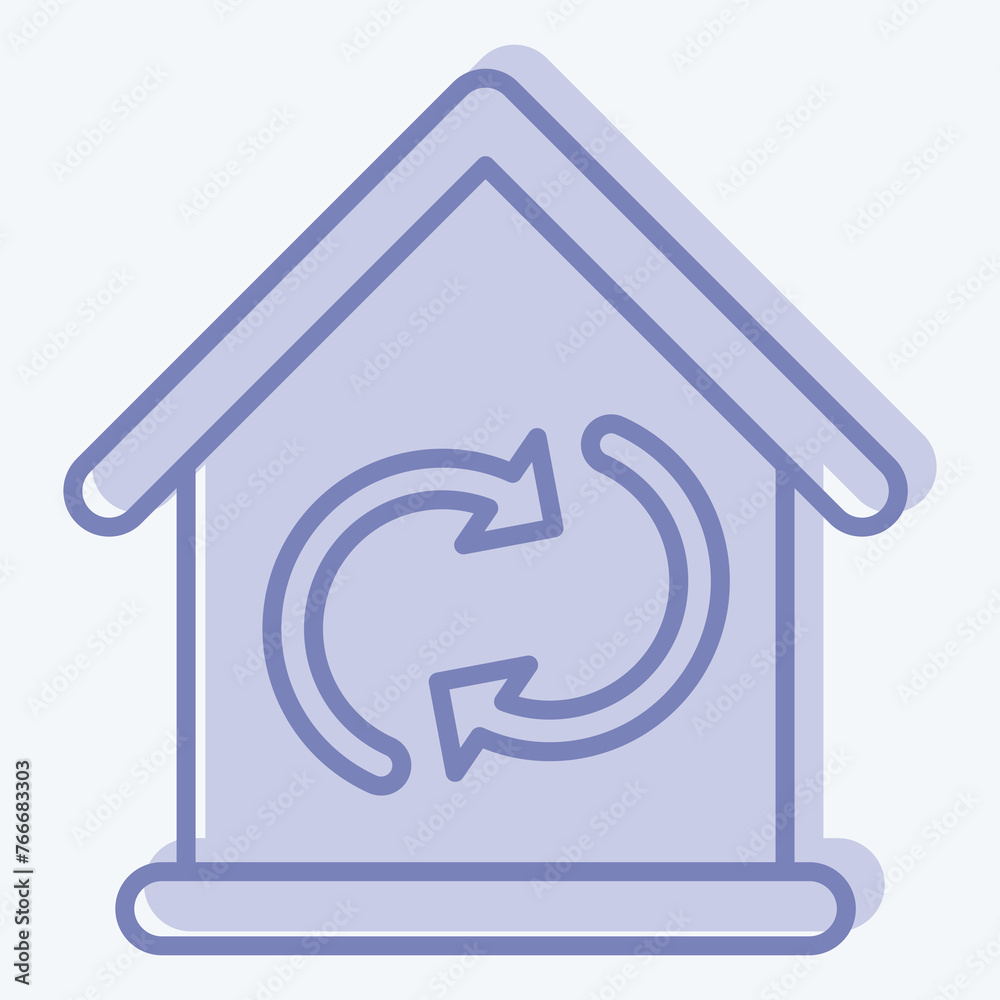 Icon Circulating Air. related to Air Conditioning symbol. two tone style. simple design editable. simple illustration Icon Circulating Air. related to Air Conditioning symbol. two tone style. simple design editable. simple illustration