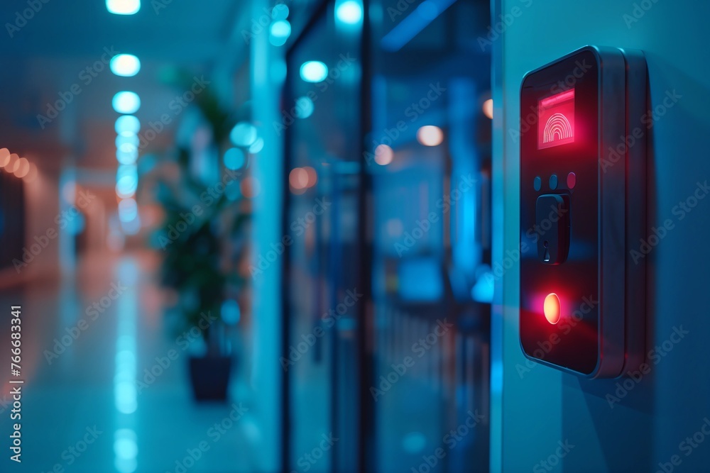 Fingerprints access control. The concept of data security or data access control. Background with selective focus and copy space. Fingerprints access control. The concept of data security or data access control. Background with selective focus and copy space.