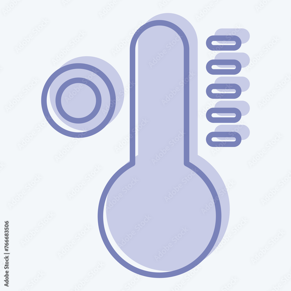Icon Temperature. related to Air Conditioning symbol. two tone style. simple design editable. simple illustration Icon Temperature. related to Air Conditioning symbol. two tone style. simple design editable. simple illustration