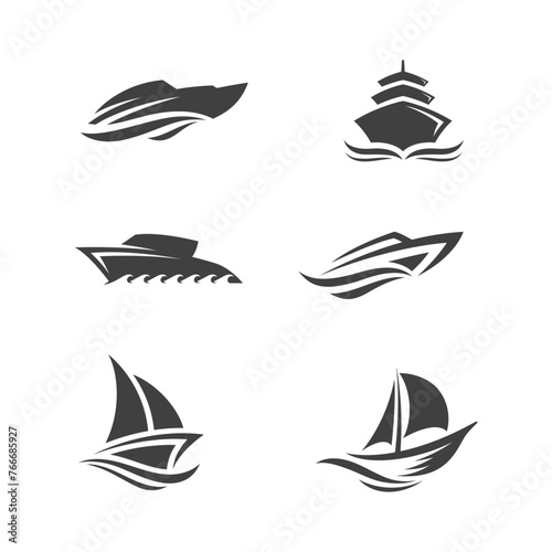 Cruise ship vector icon illustration design photo