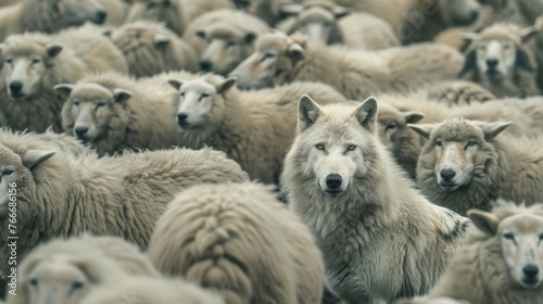 Wolf pretends to be a sheep
