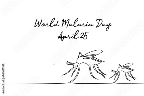 line art of World Malaria Day good for World Malaria Day celebrate. line art. illustration.