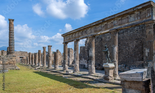 Roman ruins still standing in ancient Pompeii