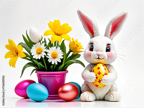 Easter bunny holding egg  © Jovan Svorcan
