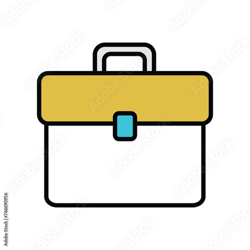 briefcase icon with white background vector stock illustration