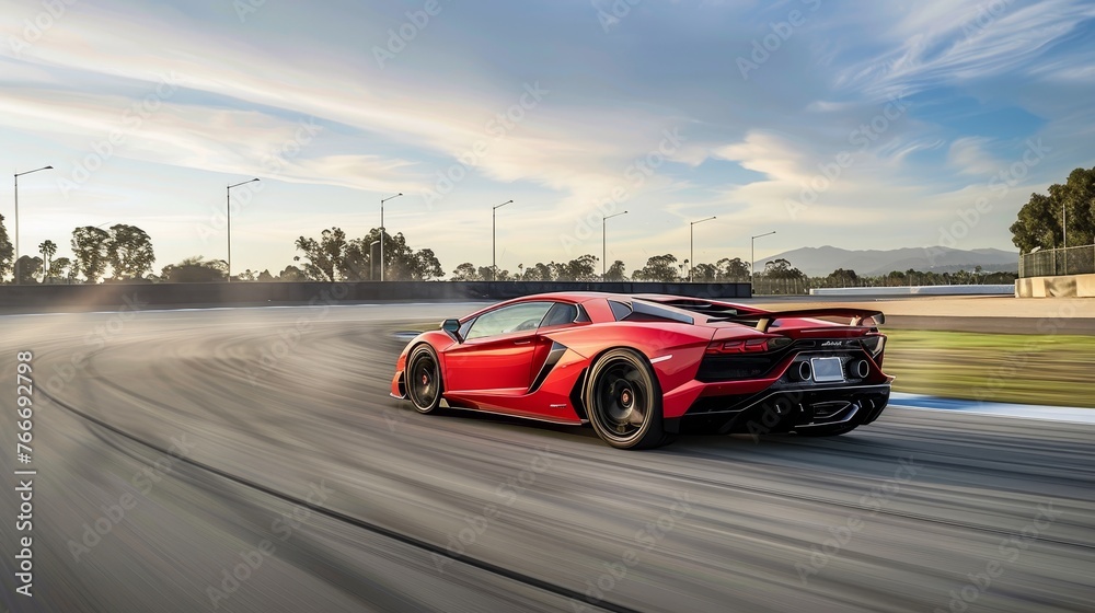 Supercar Test Drives Professional captures of supercar test drives offering potential buyers the opportunity to experience the   AI generated illustration