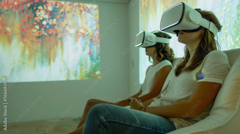 Virtual Reality Art Therapy Professional photographs of virtual reality art therapy sessions and