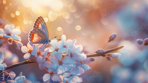 Beautiful butterfly on flowers in spring © นาย ปริญญา ลัยนันทะ