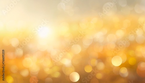 a golden orange and yellow autumn sky background with blurred sun bokeh illustration