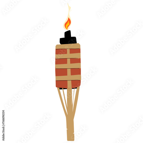 Oil lamp Illustration. Eid Al fitr clipart.