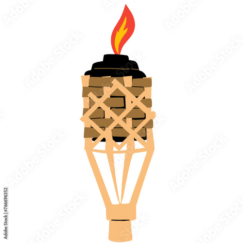 Oil lamp Illustration. Eid Al fitr clipart.
