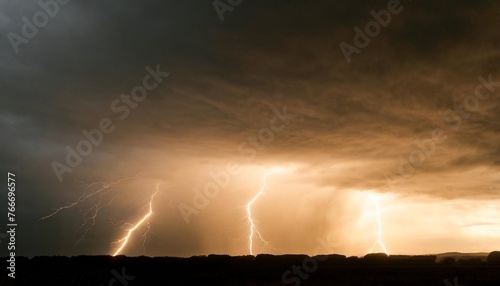 lightning strikes on a black background