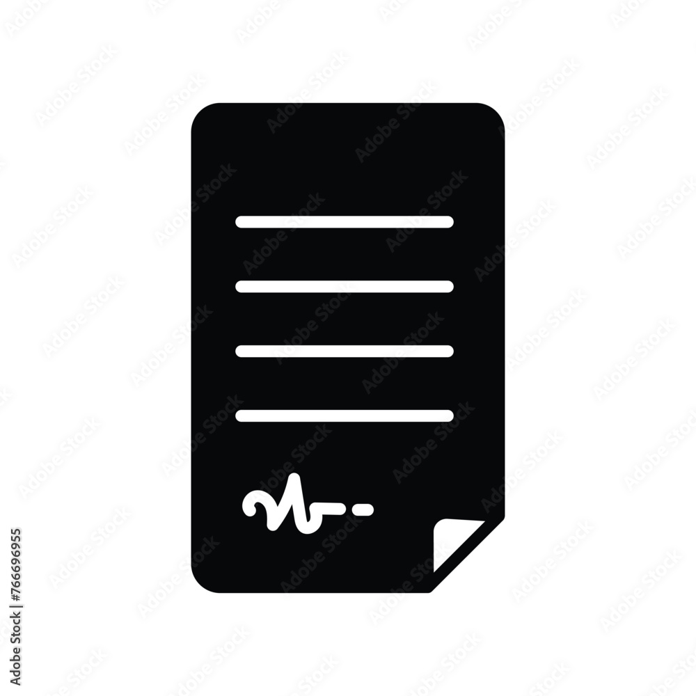 contract icon with white background vector stock illustration contract icon with white background vector stock illustration