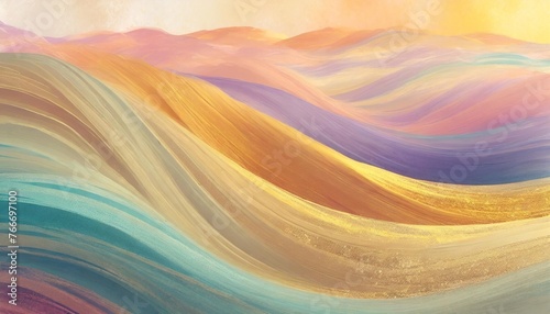 abstract background with colorful rainbow waves generative